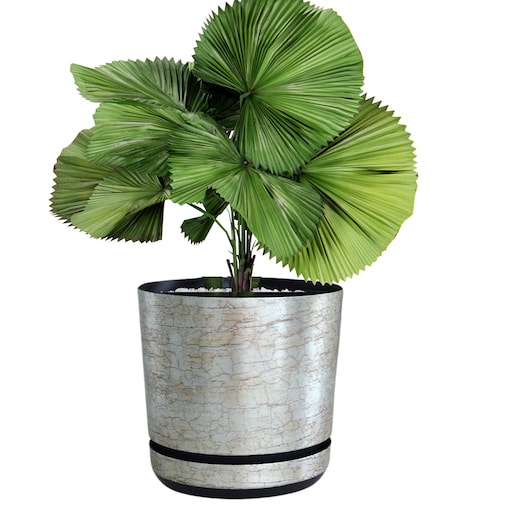 16 cm wzór ANTYCZNE SREBRO Doniczka z podstawką klasyczna rustykalna starożytna