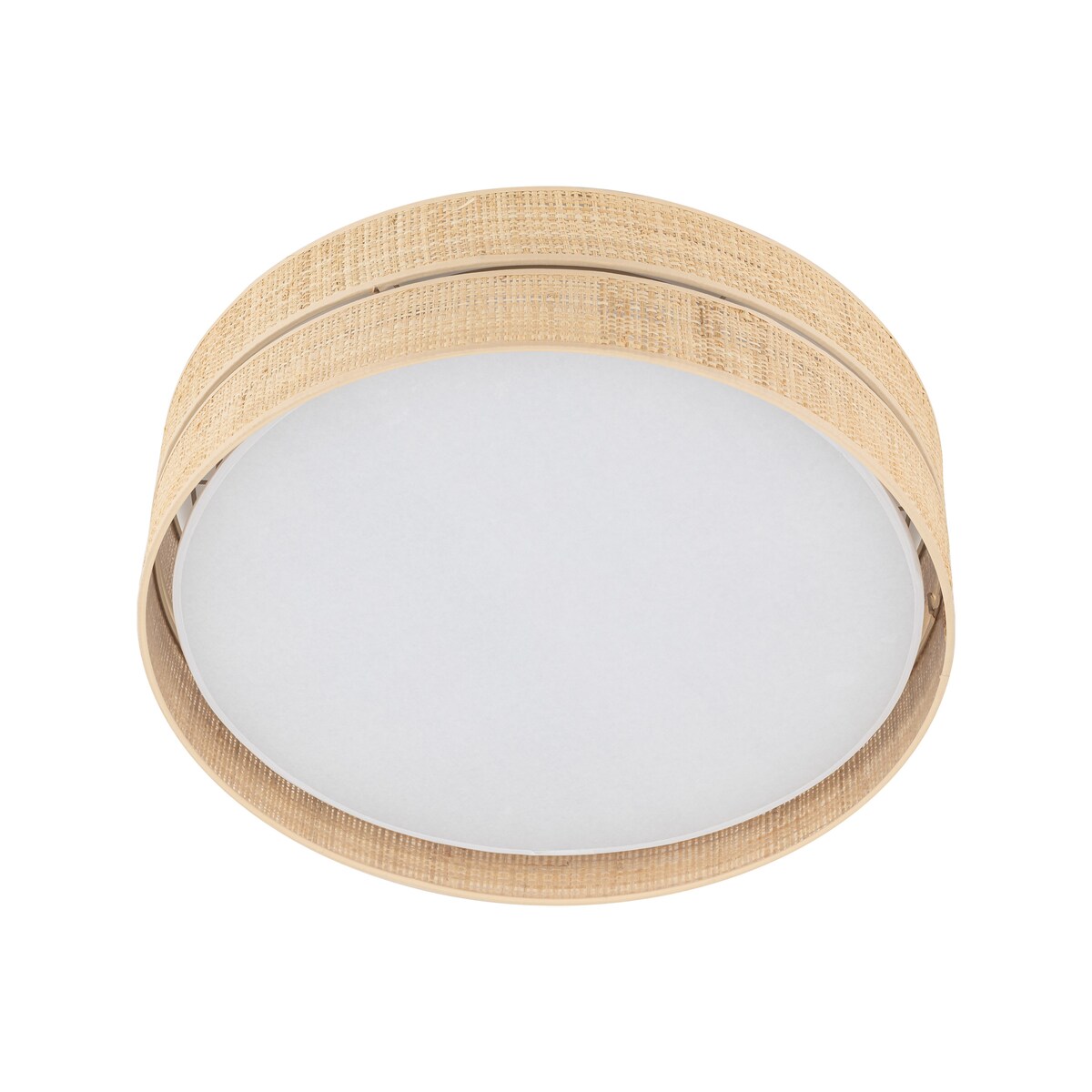 Lampa sufitowa TK Lighting CALMA 600 60 cm boho biała/rafia 4xE27 do salonu sypialni
