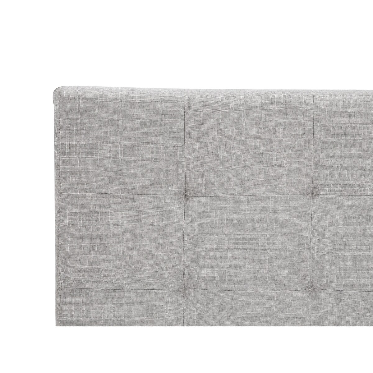 Łóżko wodne tapicerowane 140 x 200 cm jasnoszare LA ROCHELLE