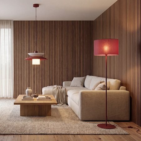 Lampa Wisząca Tk Lighting Verado Burgundowa Biała Metalowa Z Kloszem