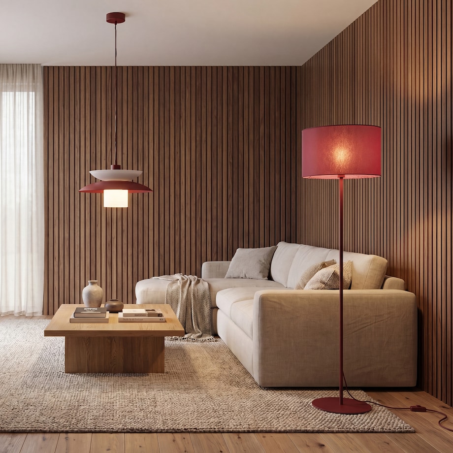Lampa Wisząca Tk Lighting Verado Burgundowa Biała Metalowa Z Kloszem