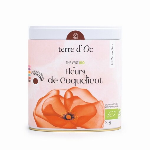 Herbata biała w ozdobnej puszce Fleurs de Coquelicot, 50 g, terre d'Oc
