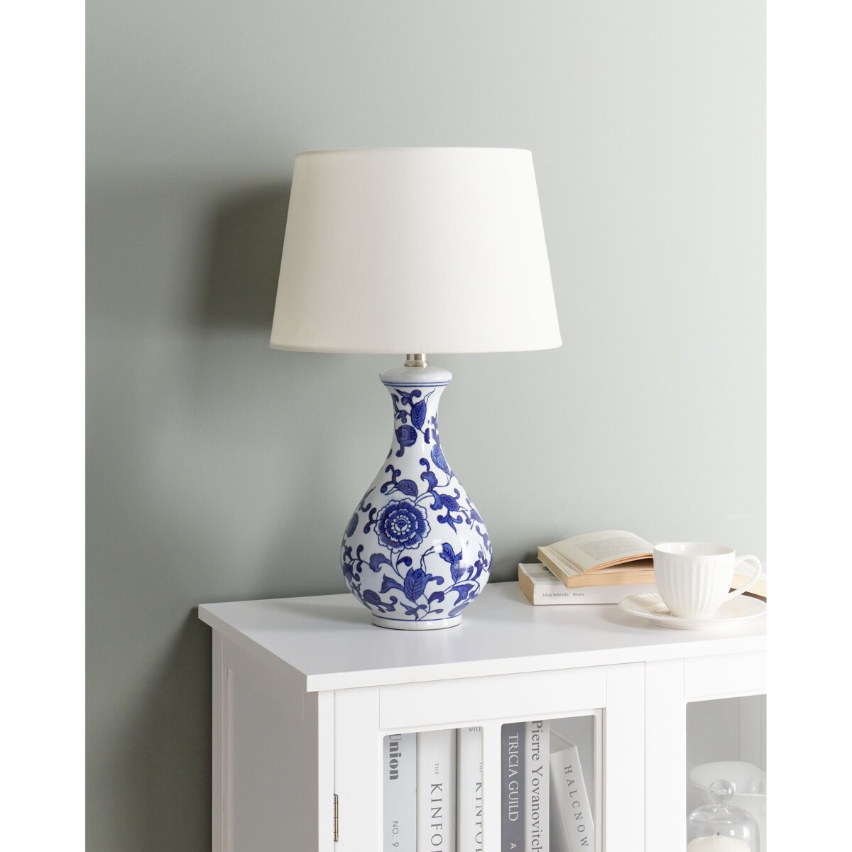 Lampa stołowa CARMEN Porcelana Biały