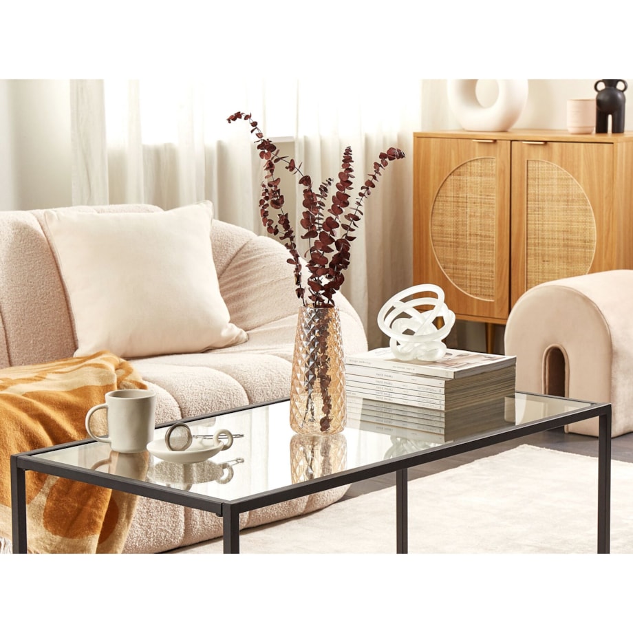 Wazon na kwiaty szklany 23 cm pomarańczowy PACHEIA