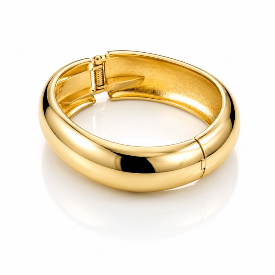 Bransoletka na rękę stal chirurgiczna pozłacana 14k złotem, obręcz BST1732