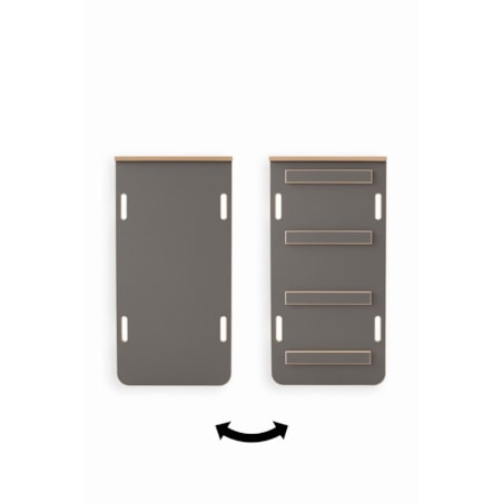 Zjeżdżalnia DRABINKA do MAŁEGO bujaka i kostki - szara