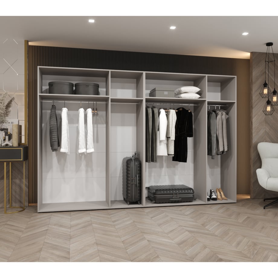 Szafa uchylna otwierana MARBELLA 3 300 wys. 202 cm Czarny + u. Kaszmir