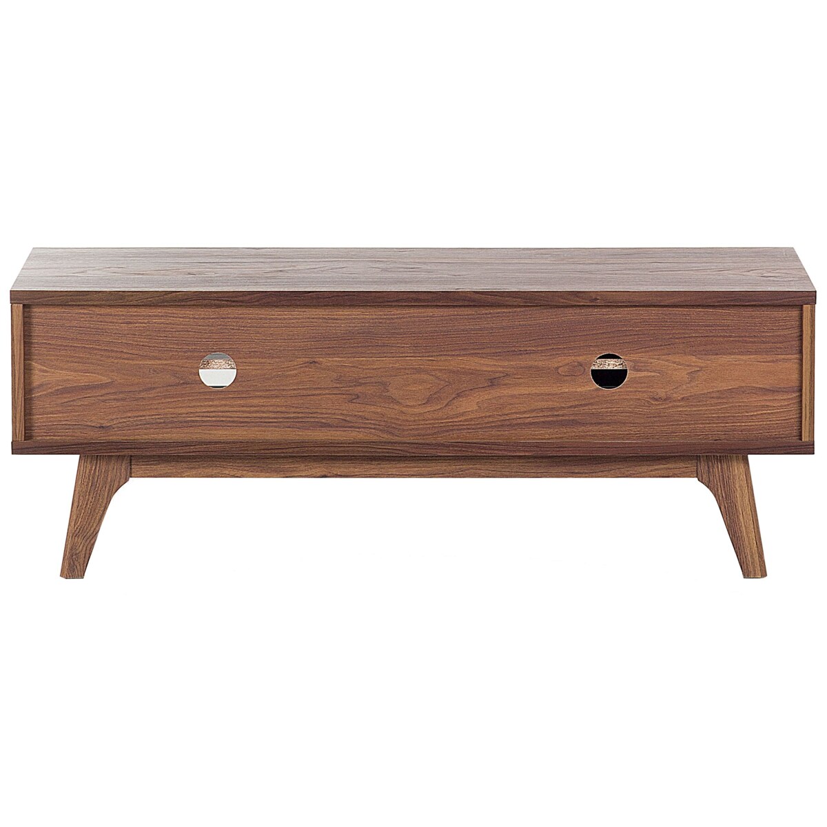 Szafka RTV ciemne drewno z białym BUFFALO