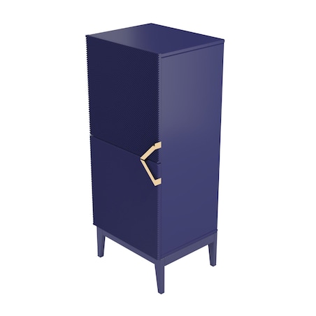 Drewniana komoda Visby DEMI HIGH 2D / kolor granat szlachetny / szer. 50,5 cm