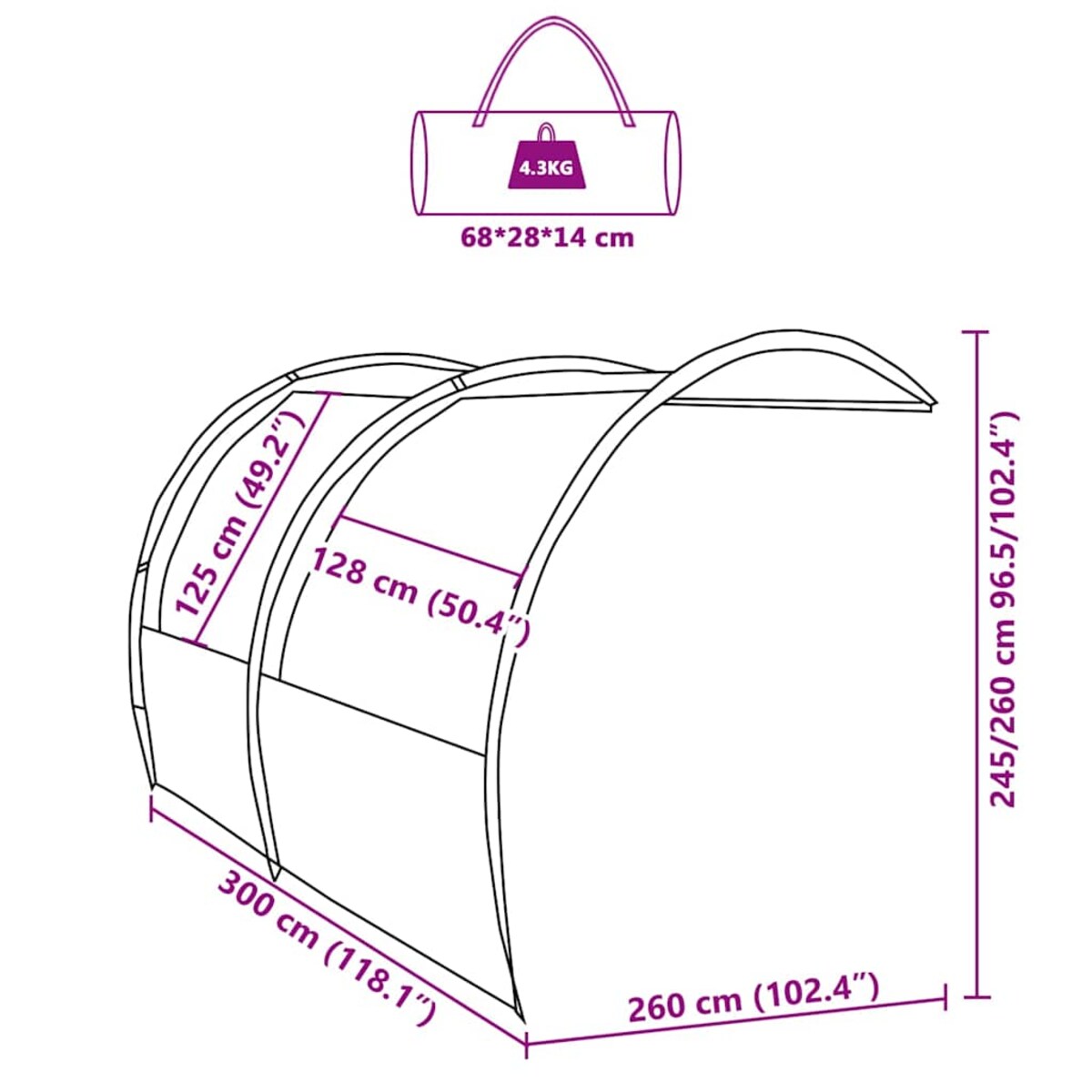 vidaXL Namiot wodoodporny