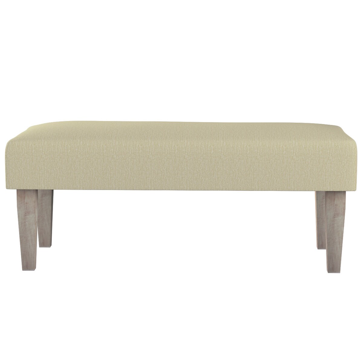 Ławka, kremowy szenil, 100 x 40 x 40 cm, Chenille