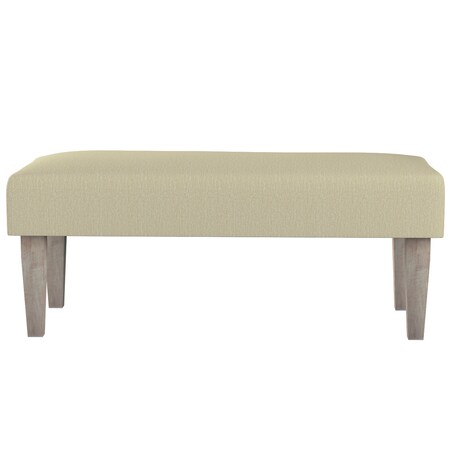 Ławka, kremowy szenil, 100 x 40 x 40 cm, Chenille