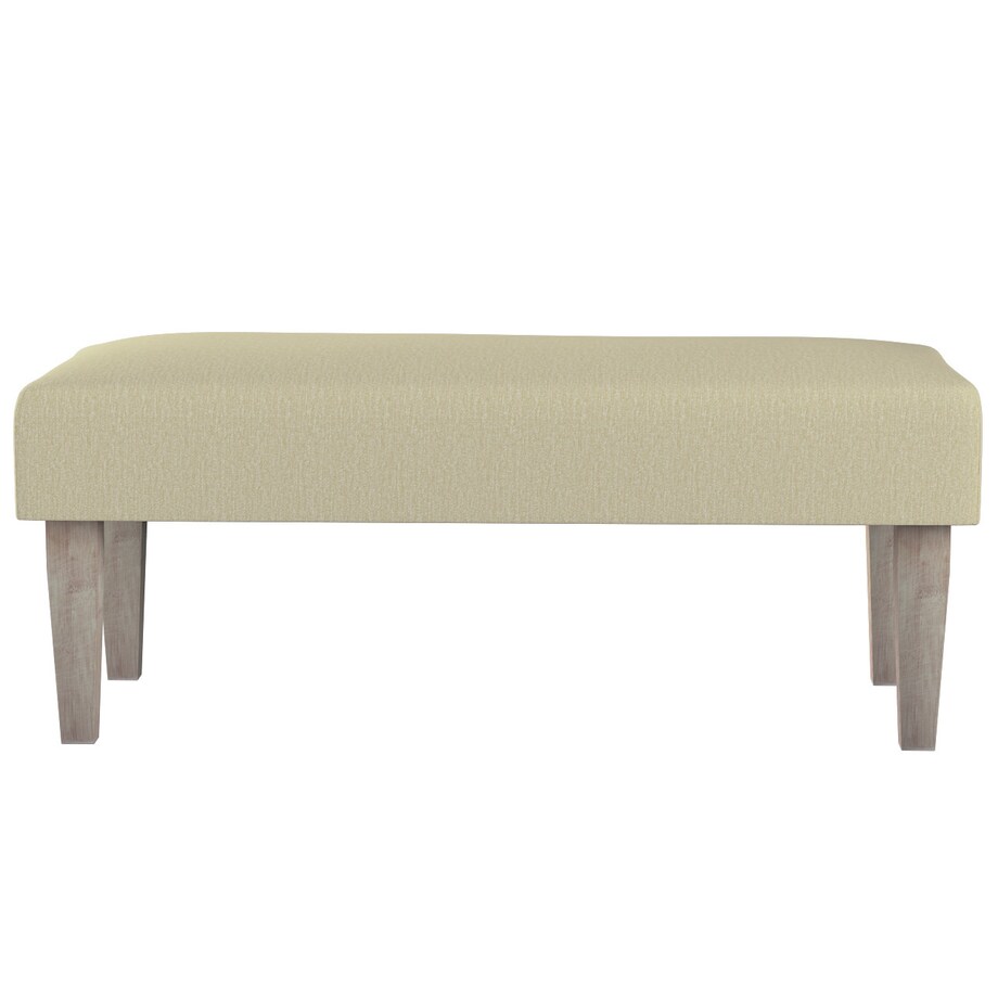 Ławka, kremowy szenil, 100 x 40 x 40 cm, Chenille