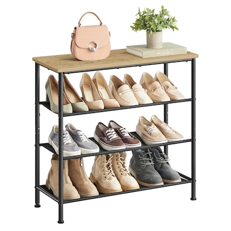 Szafka Na Buty w stylu loftowym dąb Artisan, czarny