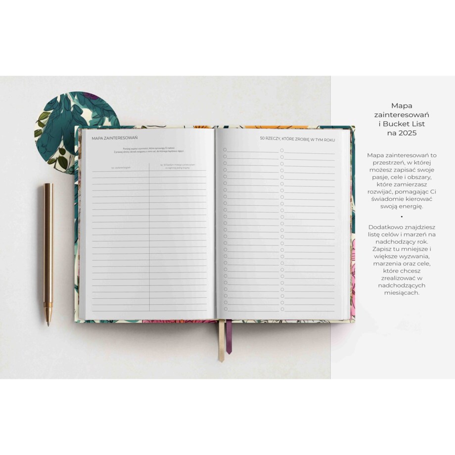 Planner dzienny 2025 – Ramo De Flores
