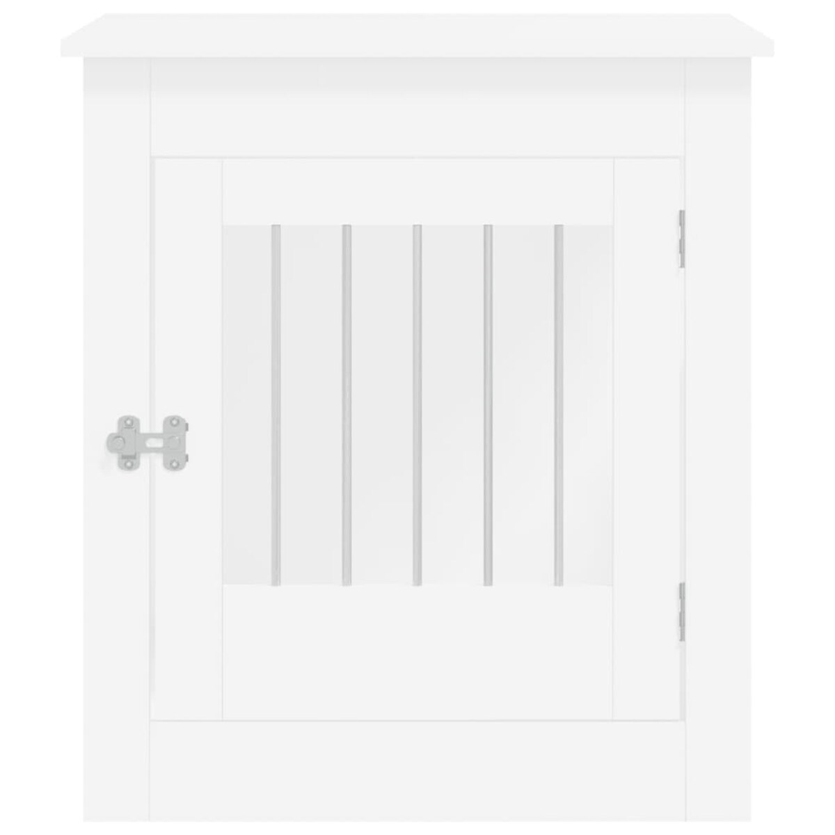 vidaXL Kojec dla psa, biały, 64,5x80x71 cm, materiał drewnopochodny