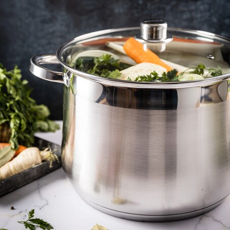 Garnek stalowy gastronomiczny duży 7.0L 22cm KLAUSBERG