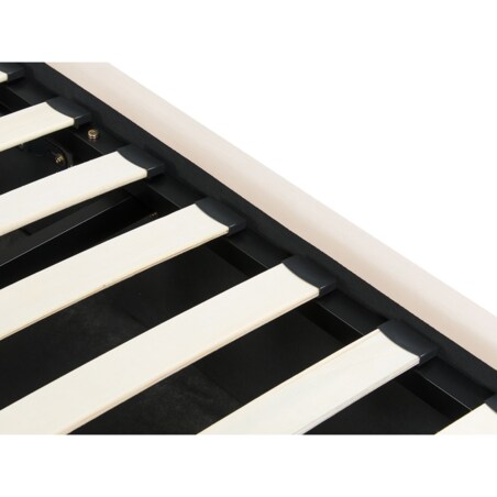 Łóżko z pojemnikiem welurowe 90 x 200 cm beżowe ANET