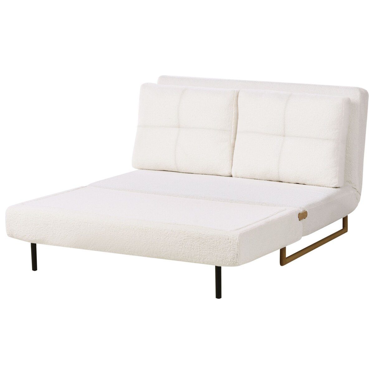 Sofa rozkładana dla 2 osób JERSLEV Boucle Złamana biel