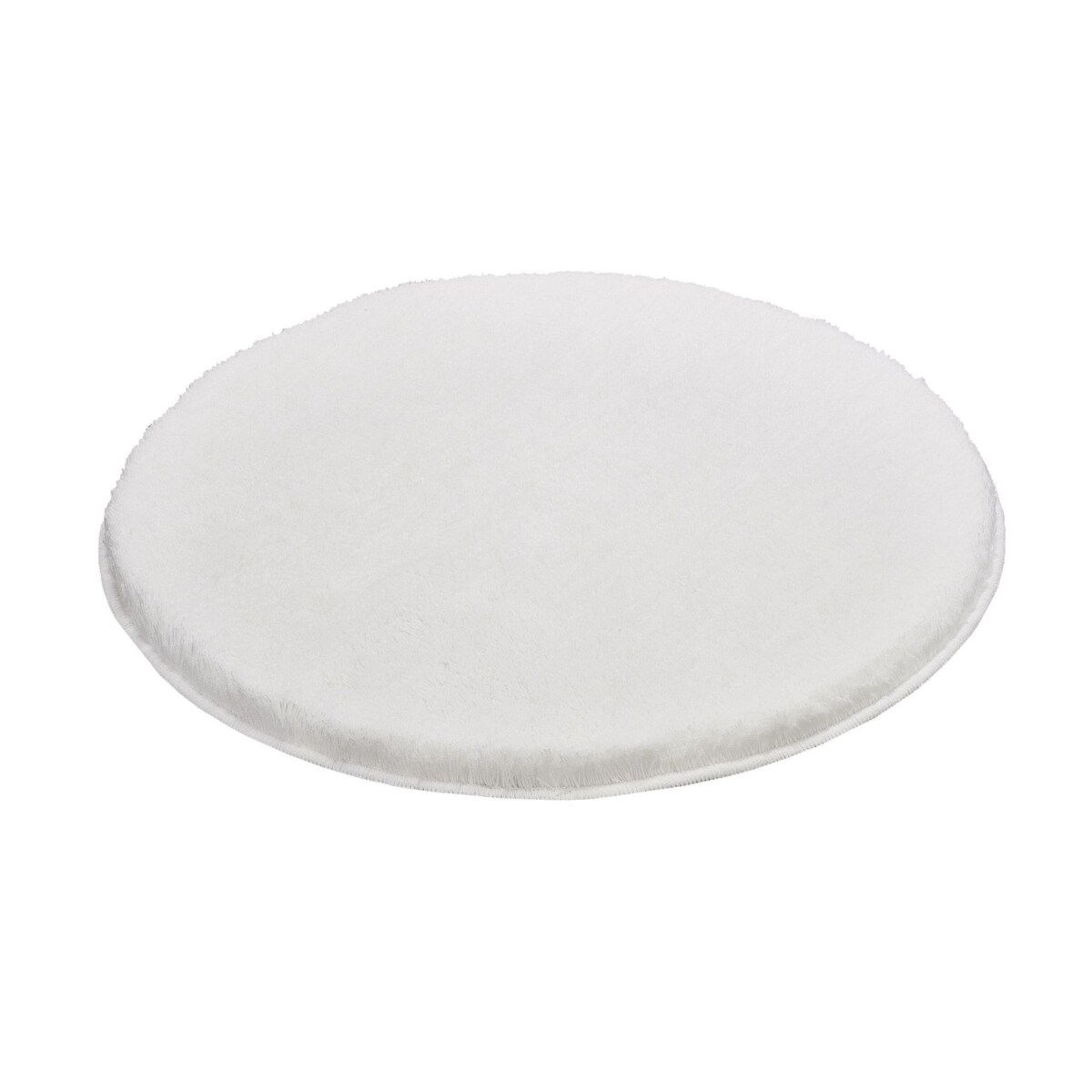 Kleine Wolke Relax Dywanik łazienkowy polarny biały 80 cm okrągły wysokie runo