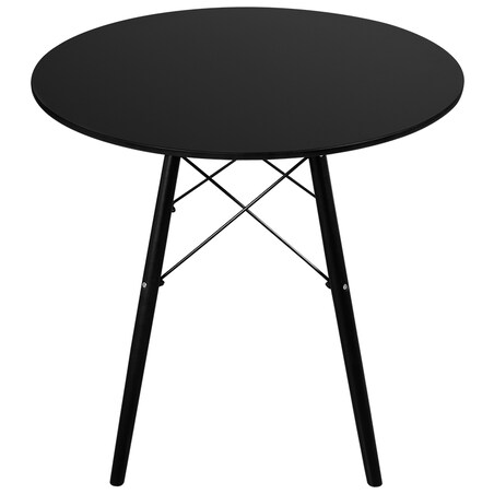 Stół 80 cm okrągły skandynawski nowoczesny do salonu jadalni czarny