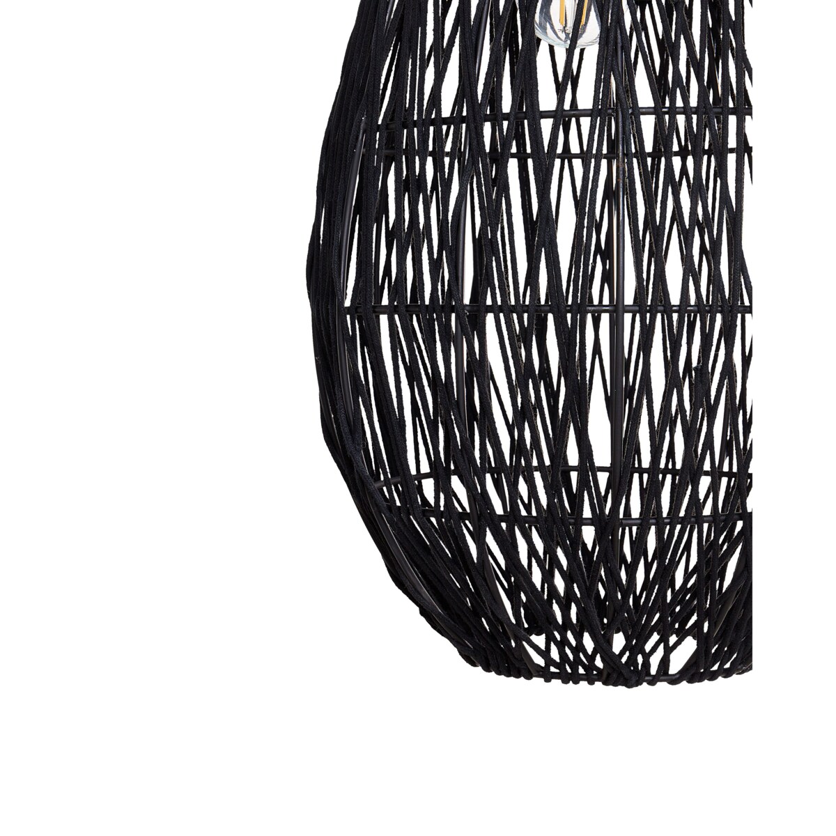 Lampa pleciona wisząca czarna ANNOTTO