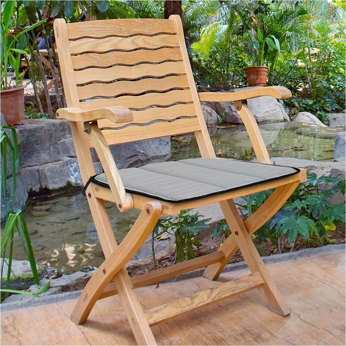 Poduszka Pikowana Z Pianki Wodoodporna Na Ławkę Krzesło Leżak 50X50 Cm