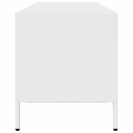 vidaXL Szafka RTV, biała, 202x39x43,5 cm, stal walcowana na zimno