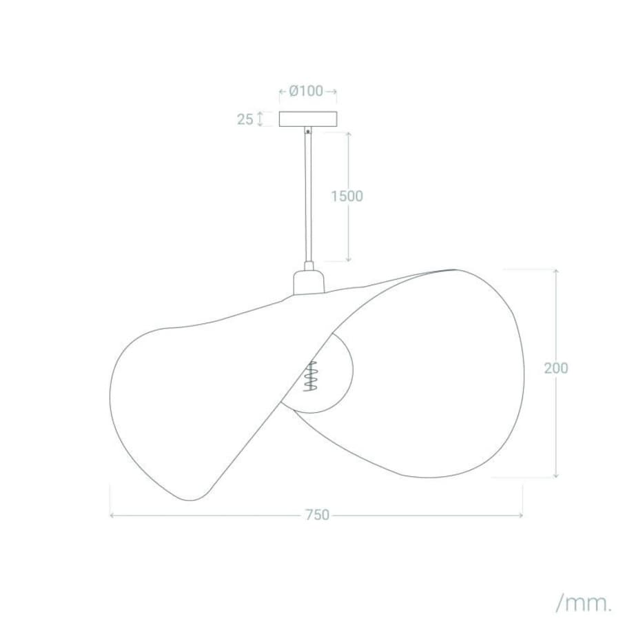 Lampa wisząca z trawy morskiej HAT 75 cm