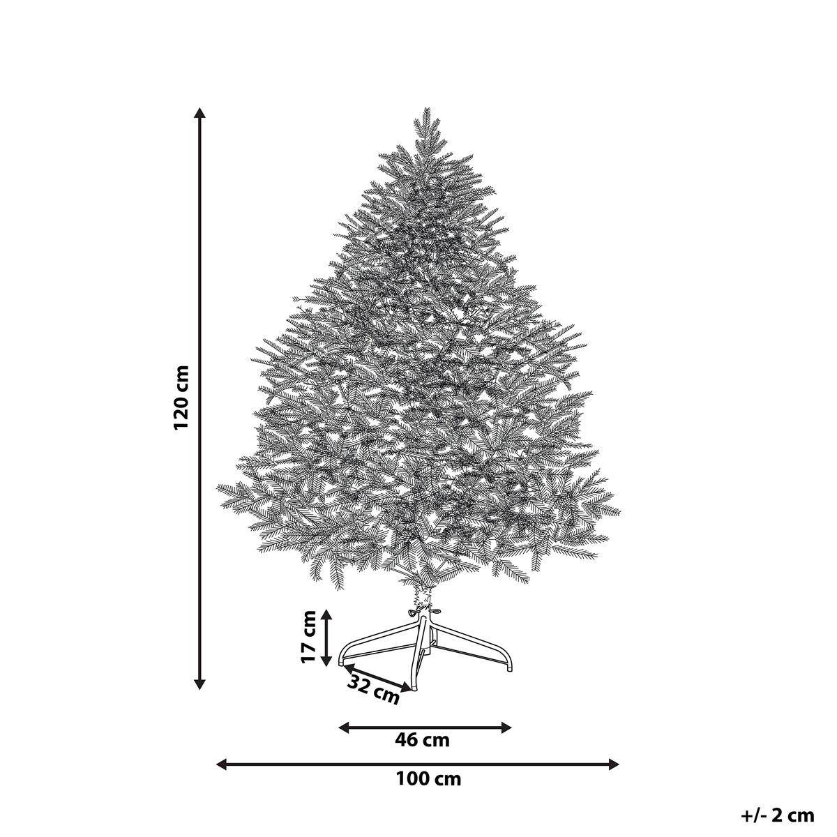 Sztuczna choinka świąteczna FARNHAM 120 cm Różowy