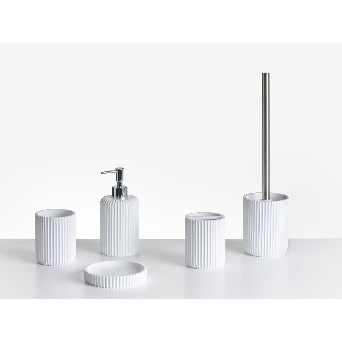 Zestaw akcesoriów łazienkowych 5 elementów CAMANA Biały