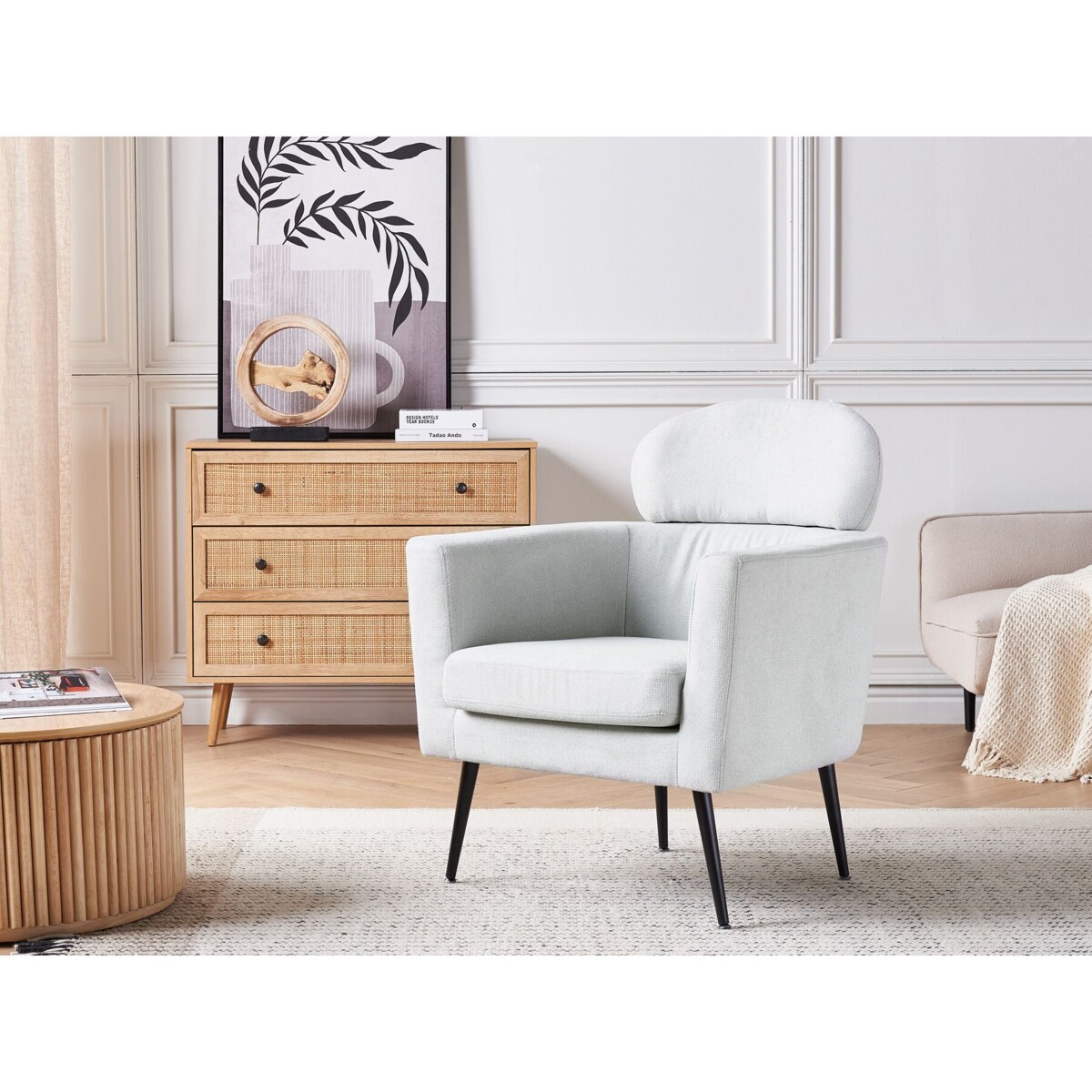 Fotel jasnoszary SOBY