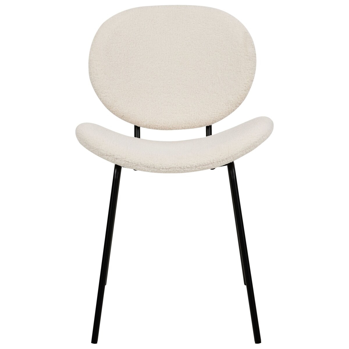 Zestaw 2 krzeseł do jadalni boucle biały LUANA