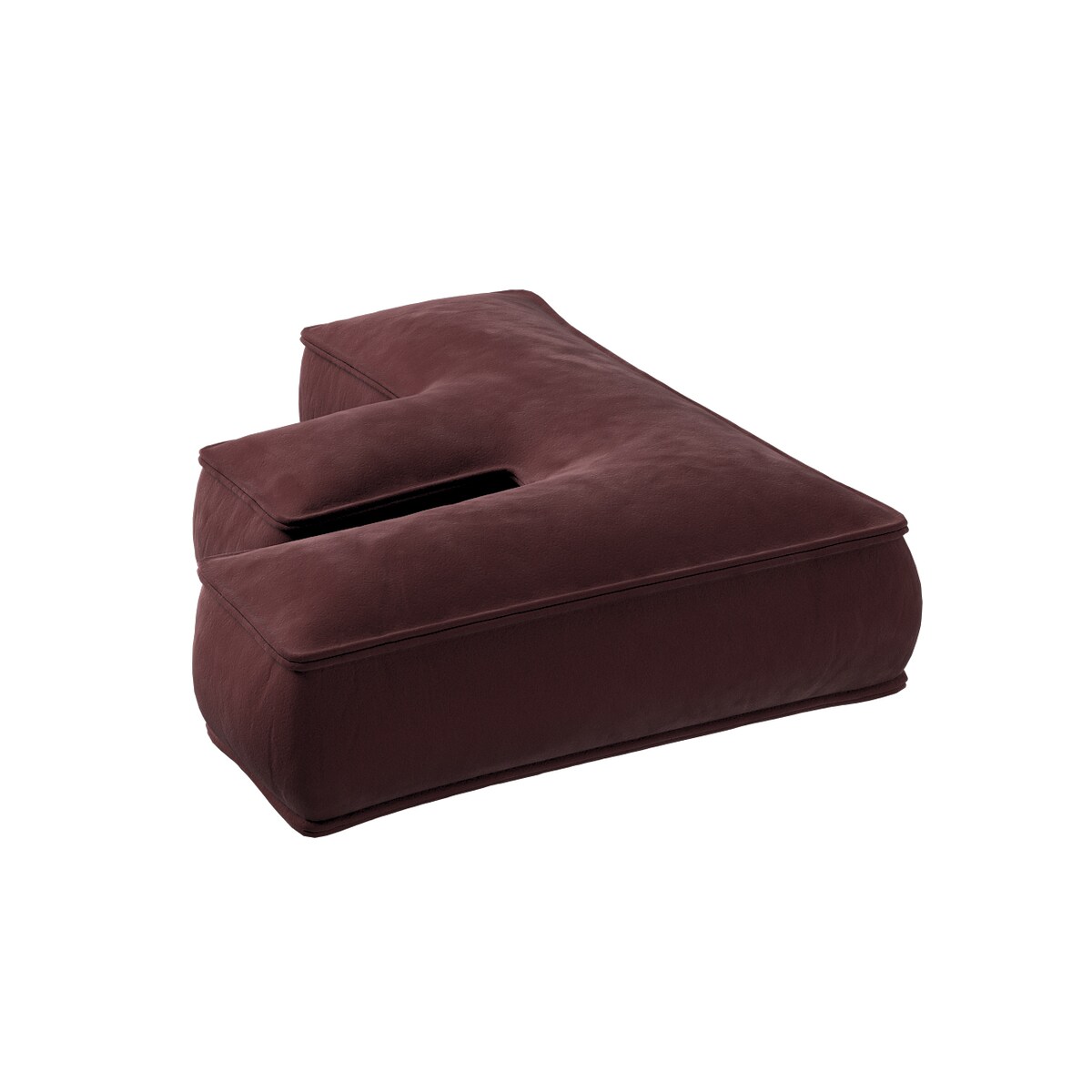 Poduszka literka F, bordowy, 35x40cm, Posh Velvet