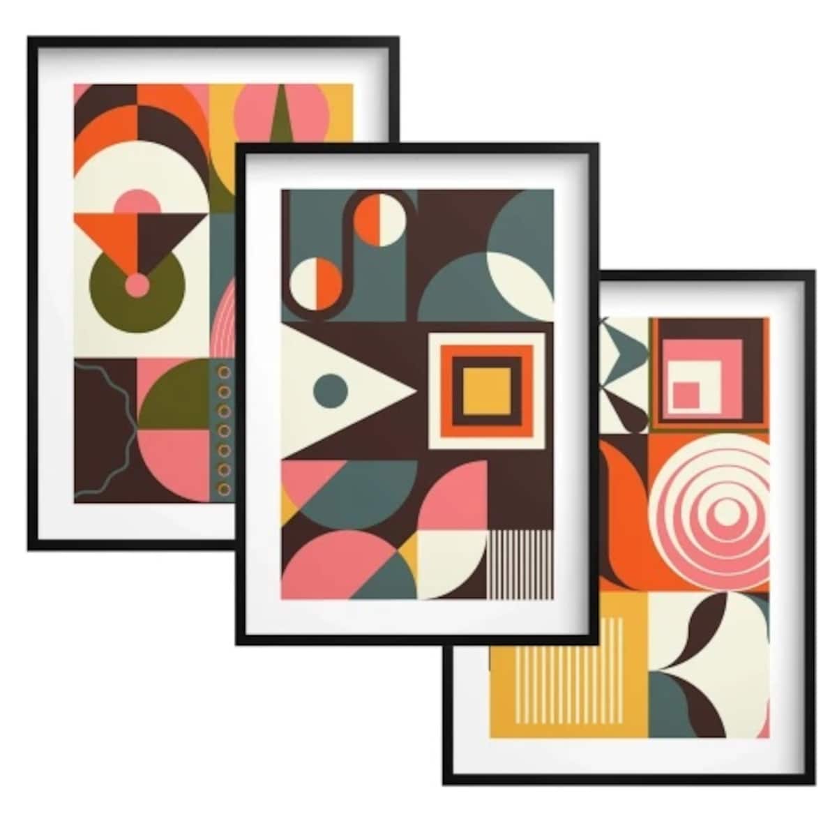 Plakaty na ścianę z ramkami Nowoczesne obrazy ścienne Geometria Abstrakcja