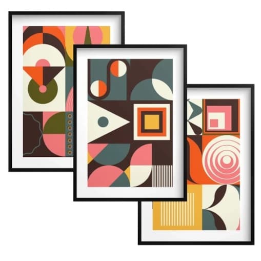 Plakaty na ścianę z ramkami Nowoczesne obrazy ścienne Geometria Abstrakcja