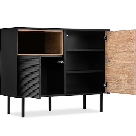 KONSIMO LOFTY Komoda loft na wysokich drewnianych nóżkach