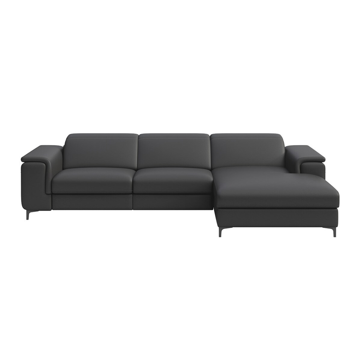 Sofa narożna Brito cienistoszara z funkcją relaksu