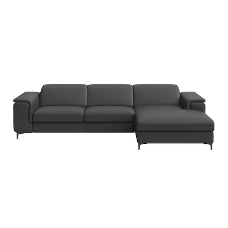 Sofa narożna Brito cienistoszara z funkcją relaksu