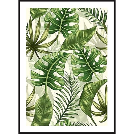 Poster Story, Plakat, Obraz - Wzór Tropikalnych Liści, wymiary 50 x 70 cm