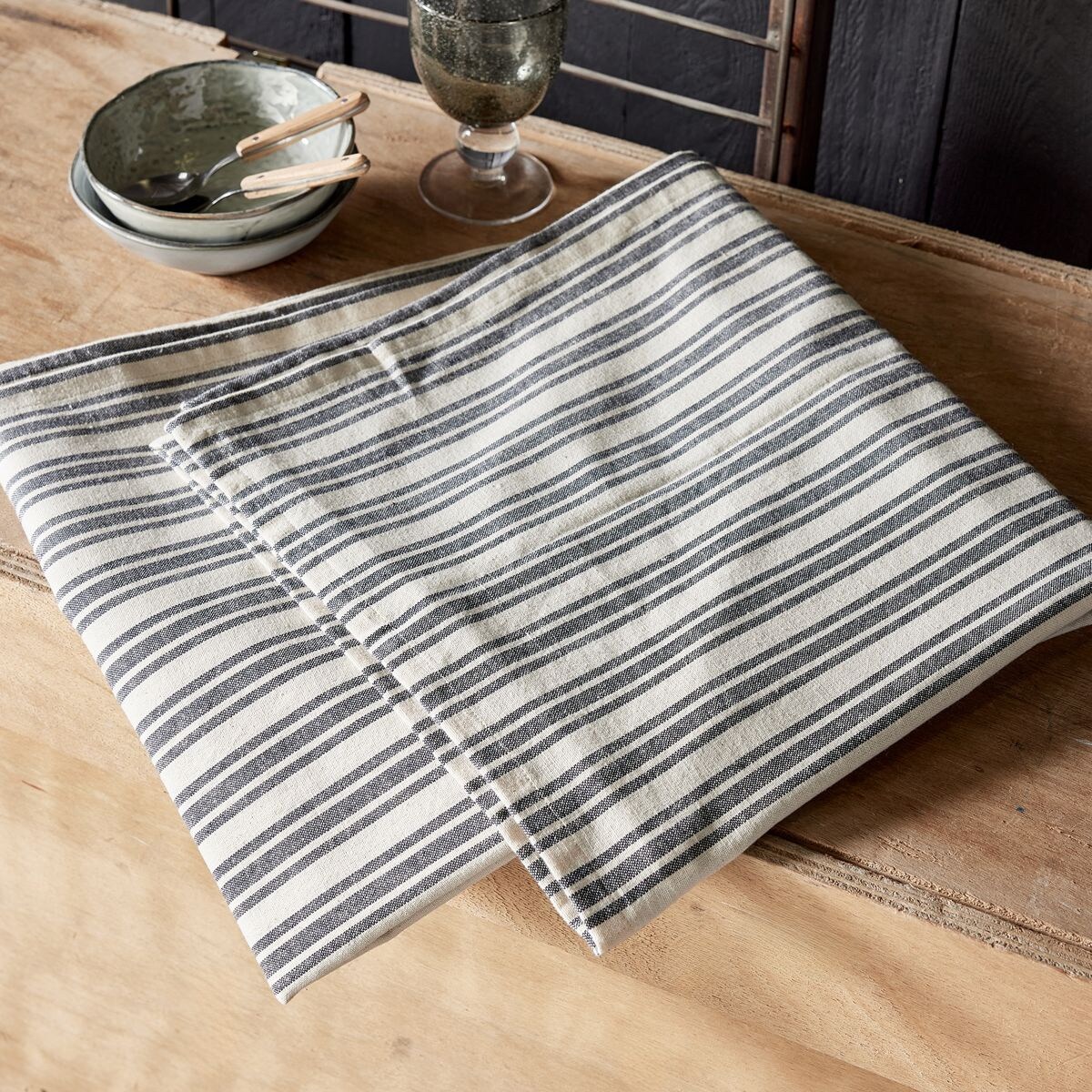 Obrus bawełniany w pasy, 140 x 240 cm, BEACH HUT