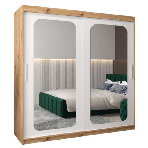 Szafa przesuwna Garderoba PROMO T3 200 artisan/biały