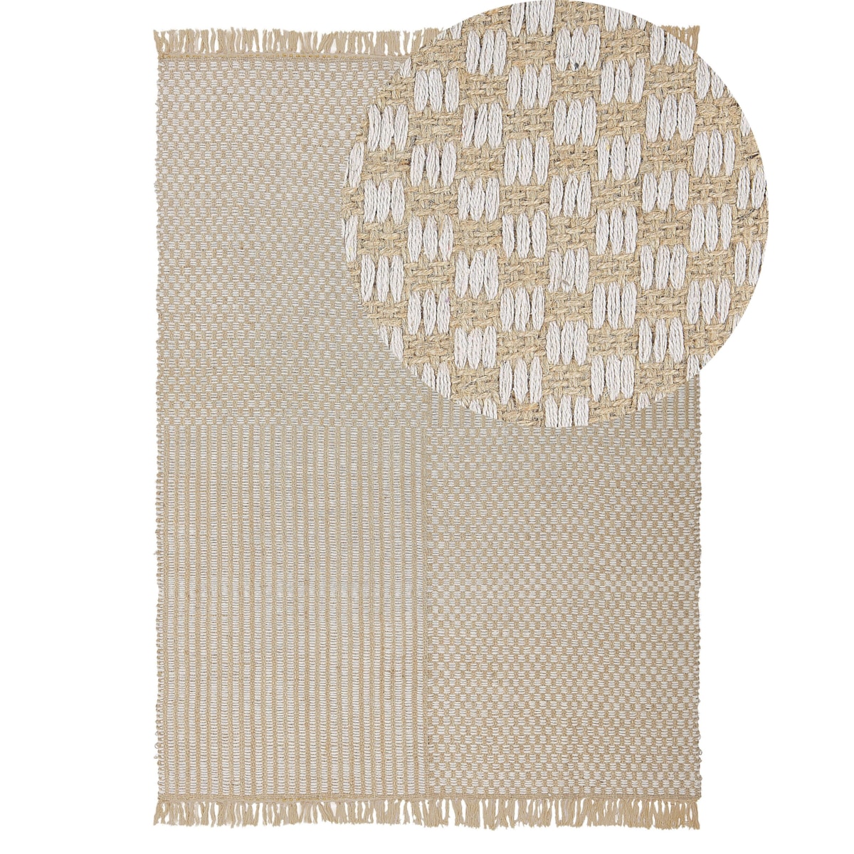Dywan z juty 140 x 200 cm beżowy ADABAG