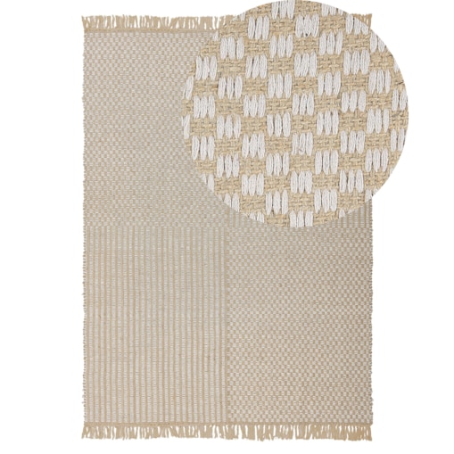 Dywan z juty 140 x 200 cm beżowy ADABAG