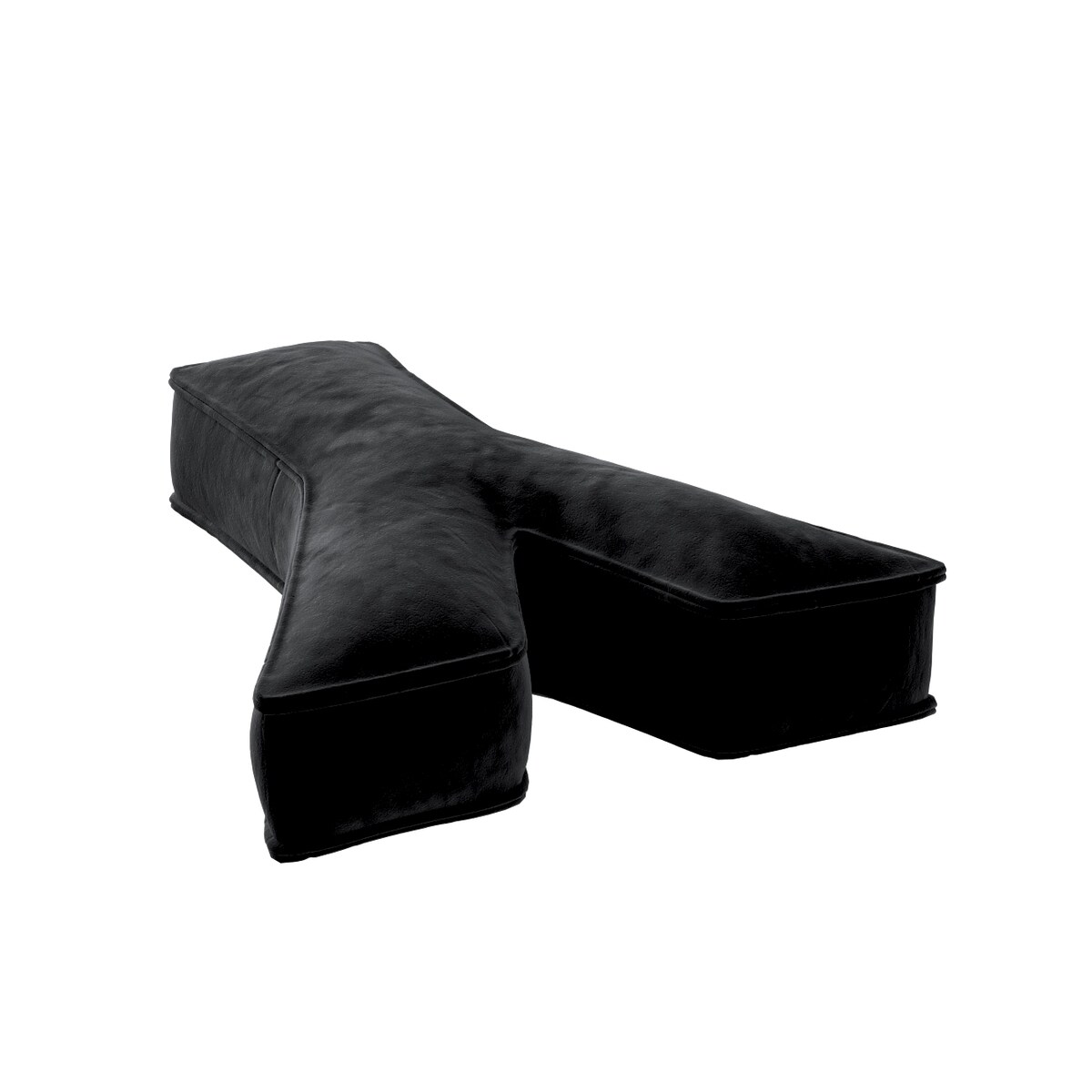 Poduszka literka Y, głęboka czerń, 35x40cm, Posh Velvet