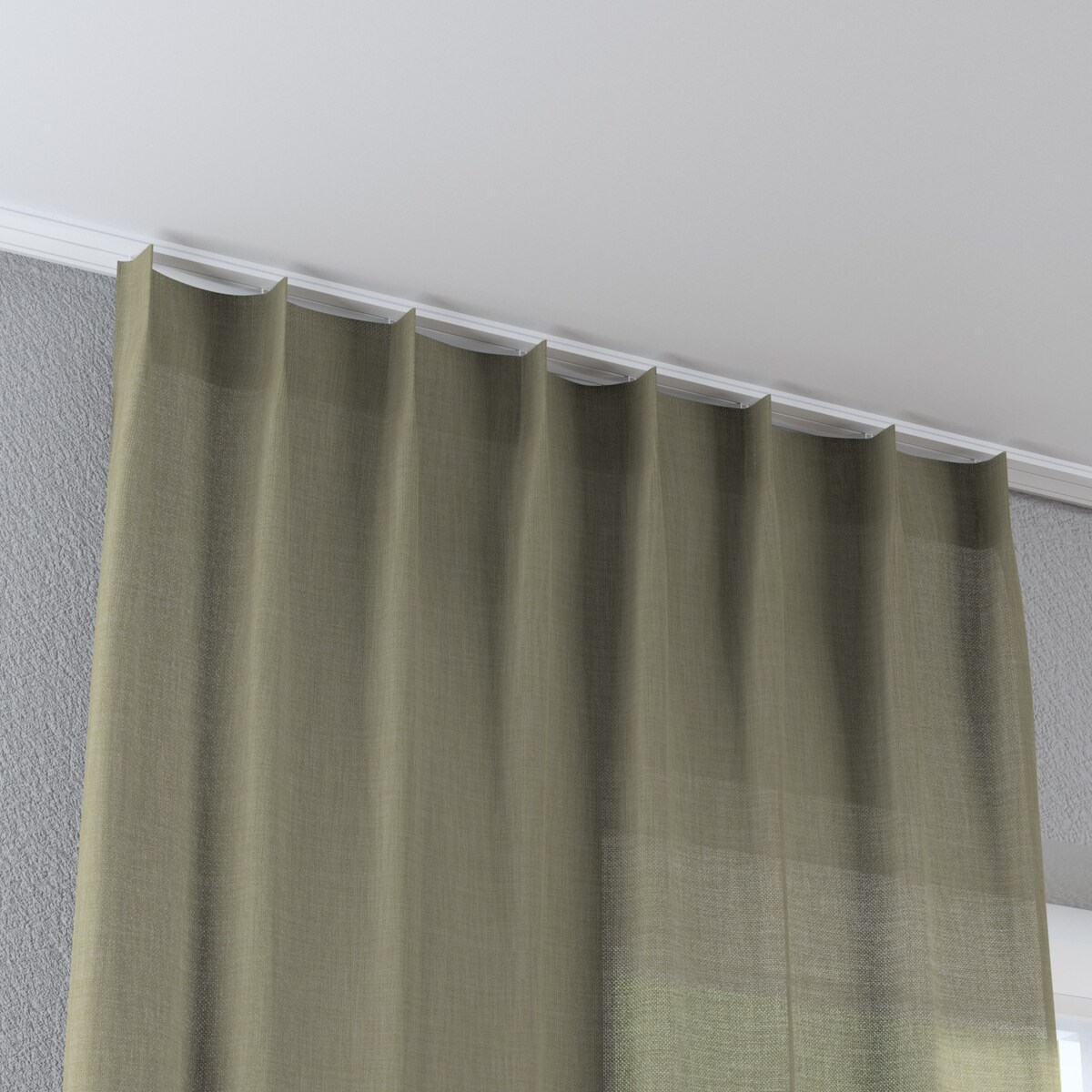 Zasłona na haczykach flex pojedynczych 130x245 zielony