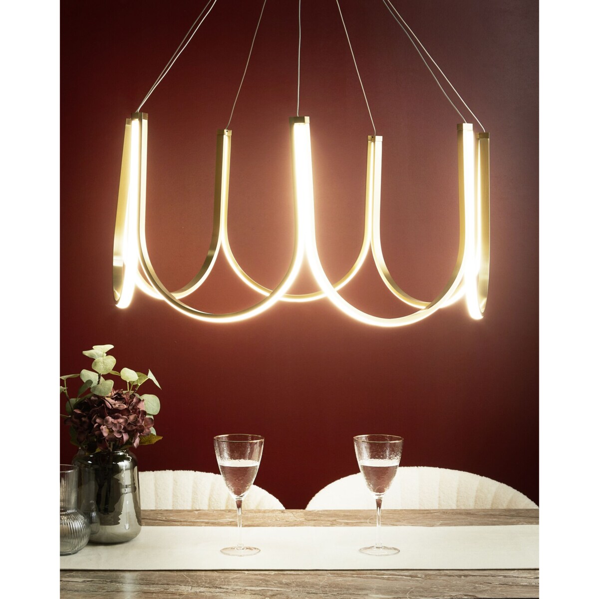 Żyrandol LED PERQUENO Metal Złoty