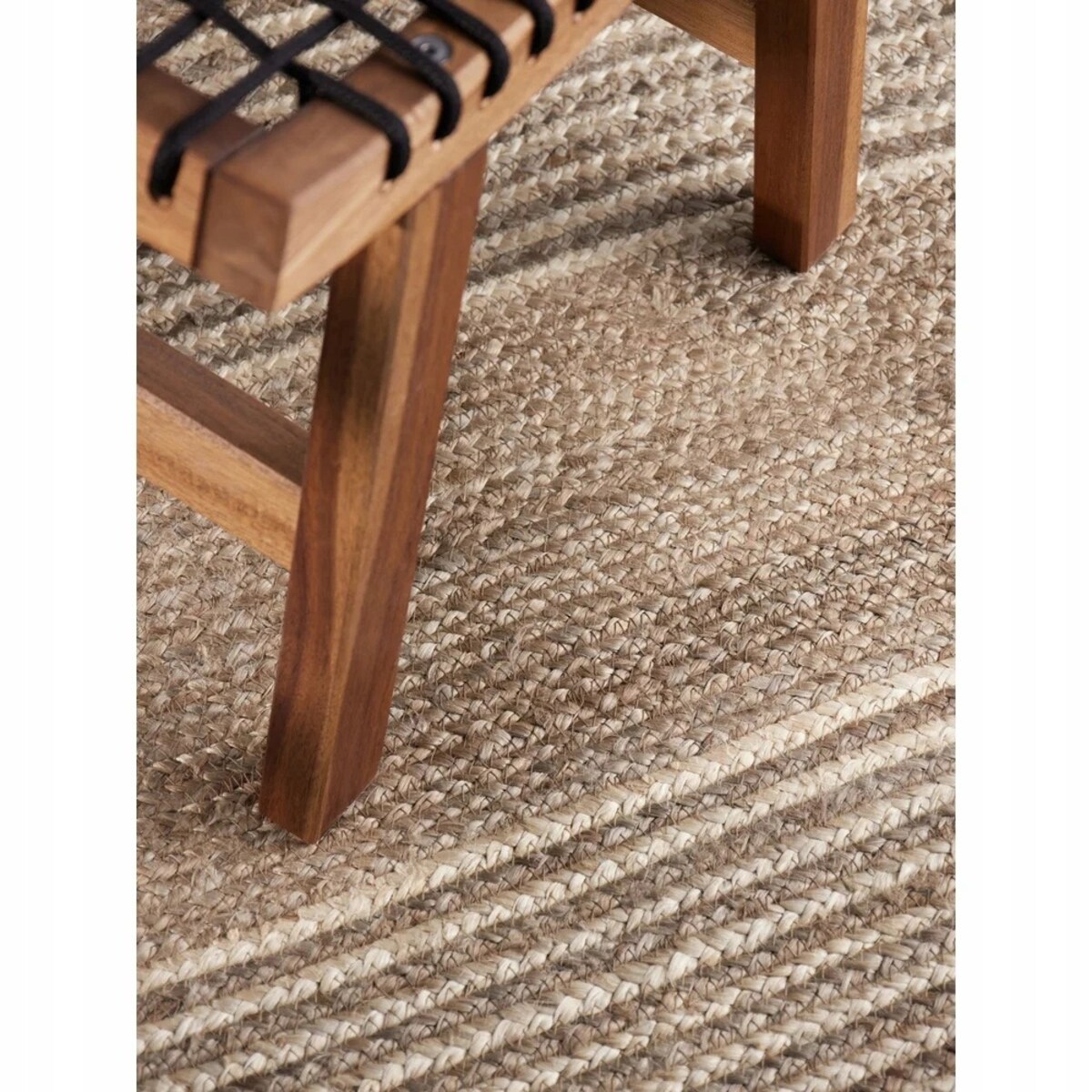 Chodnik z juty 80x200cm, kolor ciemny beżowy, ręcznie tkany, dwustronny
