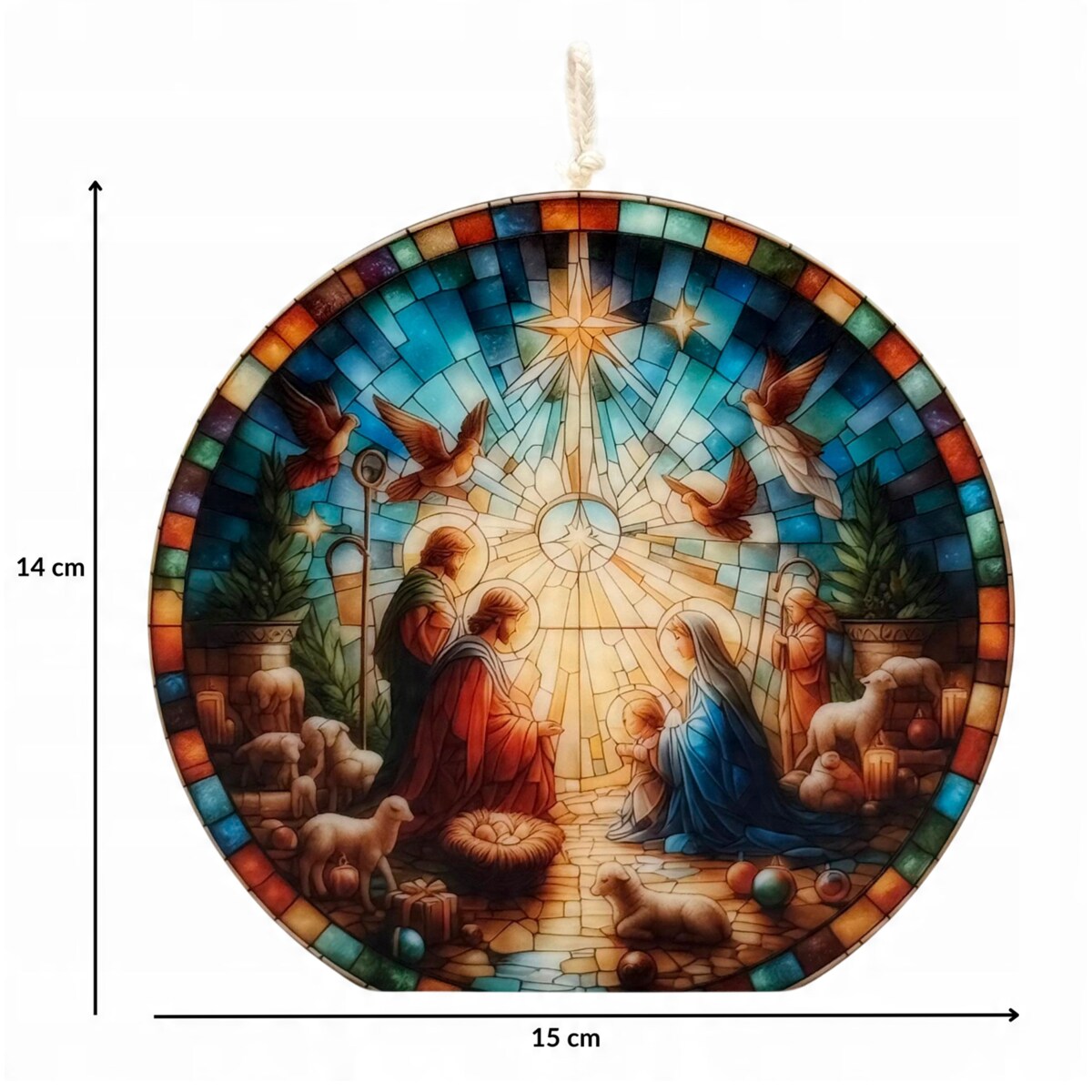 Szopka Prezent na Święta Świeca Sojowa Dekoracja Świąteczna Stajenka EKO