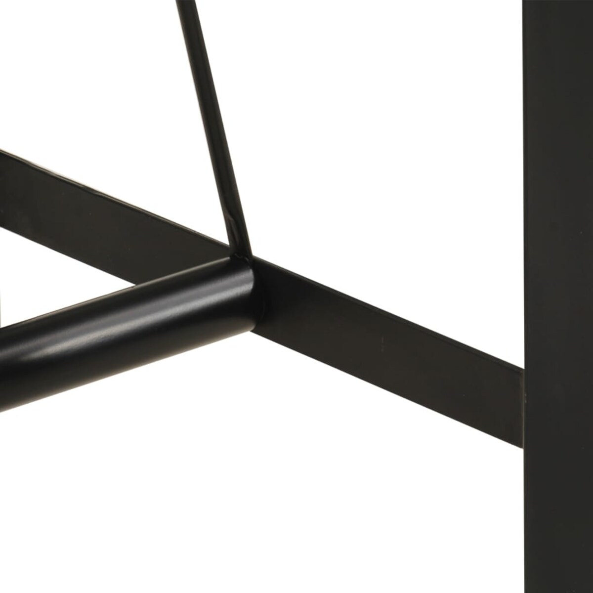 vidaXL Stolik barowy, 150x70x107 cm, lite drewno akacjowe i żelazo